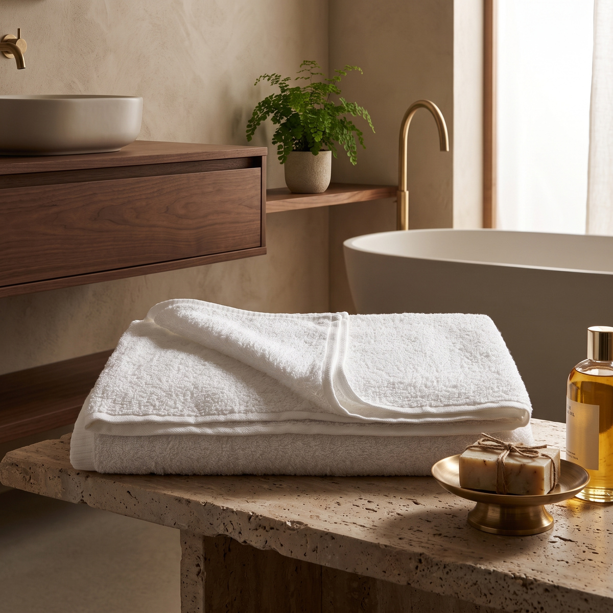 Ręcznik hotelowy kąpielowy Aqua naturalna bawełna