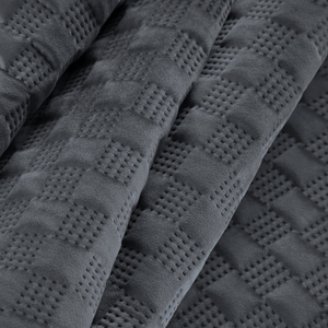Cover 170 x 210 Quilted Velvet Sofia4 Graphite