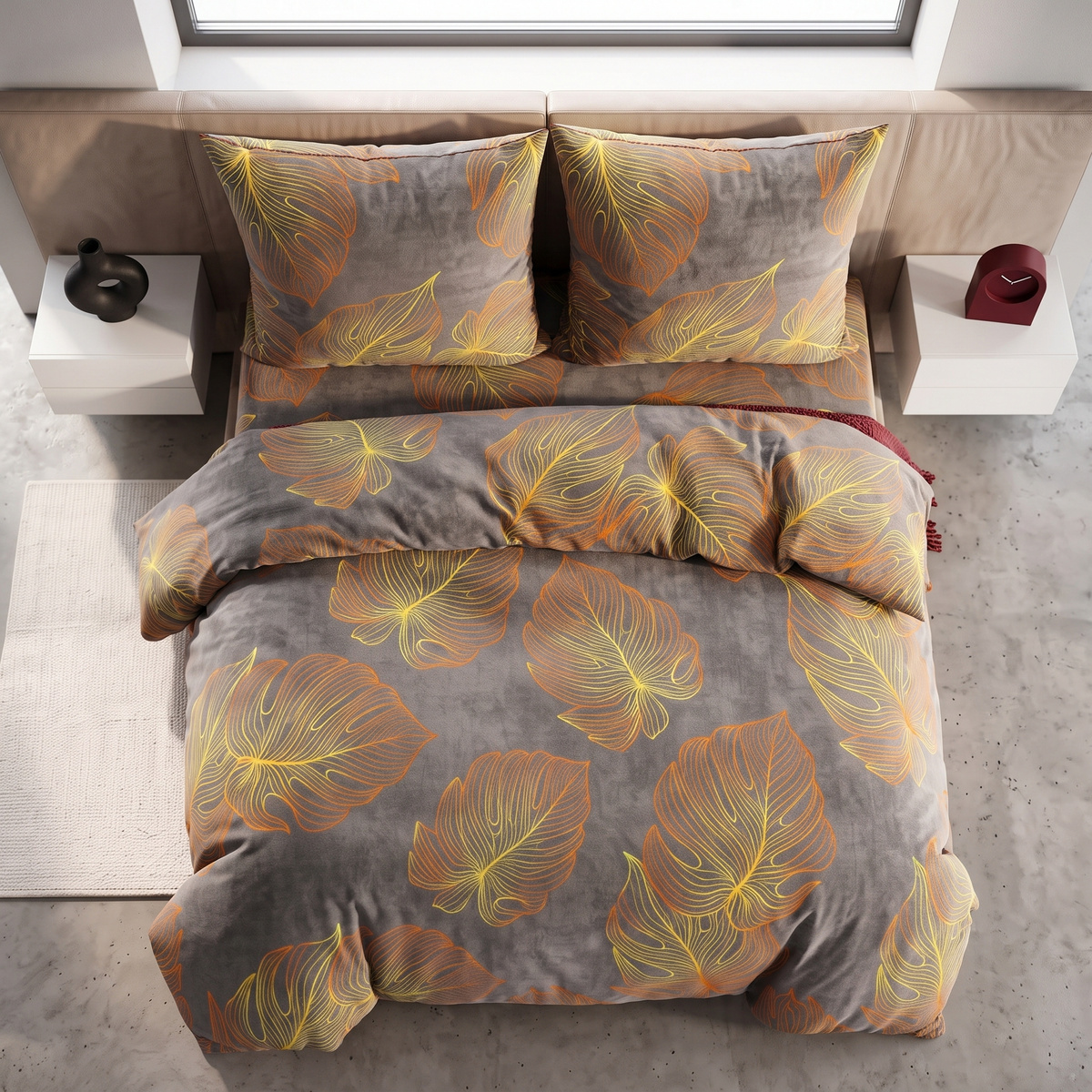 Komplet pościeli Martino – motyw liści i elegancki design