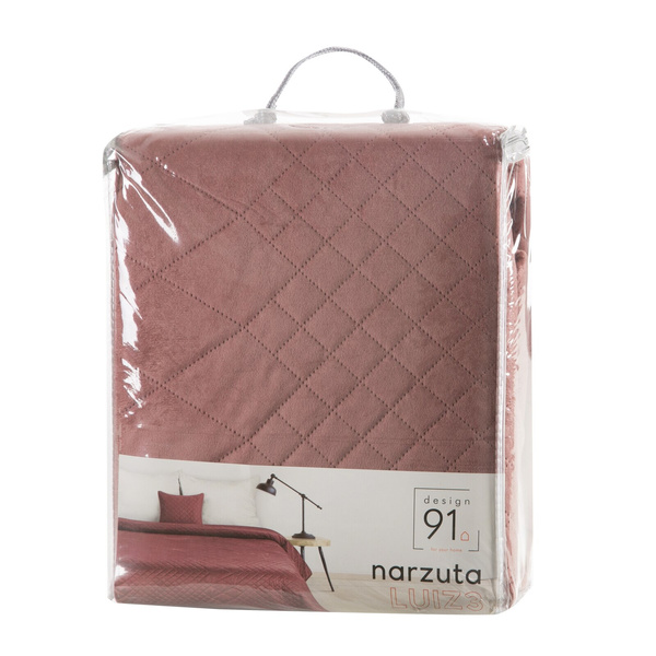 Narzuta 70 x 160 Pikowana Velvet Luiz3 Różowy