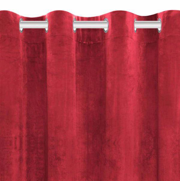 Zasłona 140 x 250 Dekoracyjna Velvet Soft Czerwony