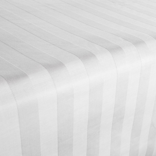 Prześcieradło 160 x 240 Satyna Bambus STRIPE WHITE