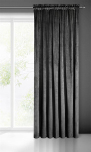 Curtain 140 x 270 Decorative Velvet Melanie Black