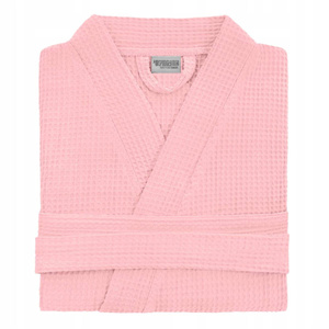 Kimono Robe Gofer Cotton Unisex XS Powder