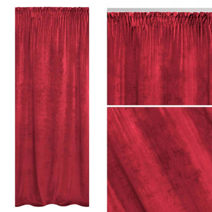 Zasłona 140 x 270 Dekoracyjna Velvet Soft Czerwony