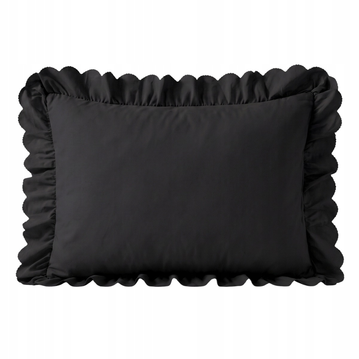 Poszewka Luxury Jowita 40x60 cm czarna z falbaną
