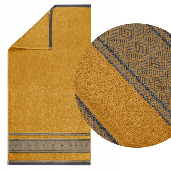Ręcznik 70 x 140 Bawełna Panama 500g/m2 Musztarda