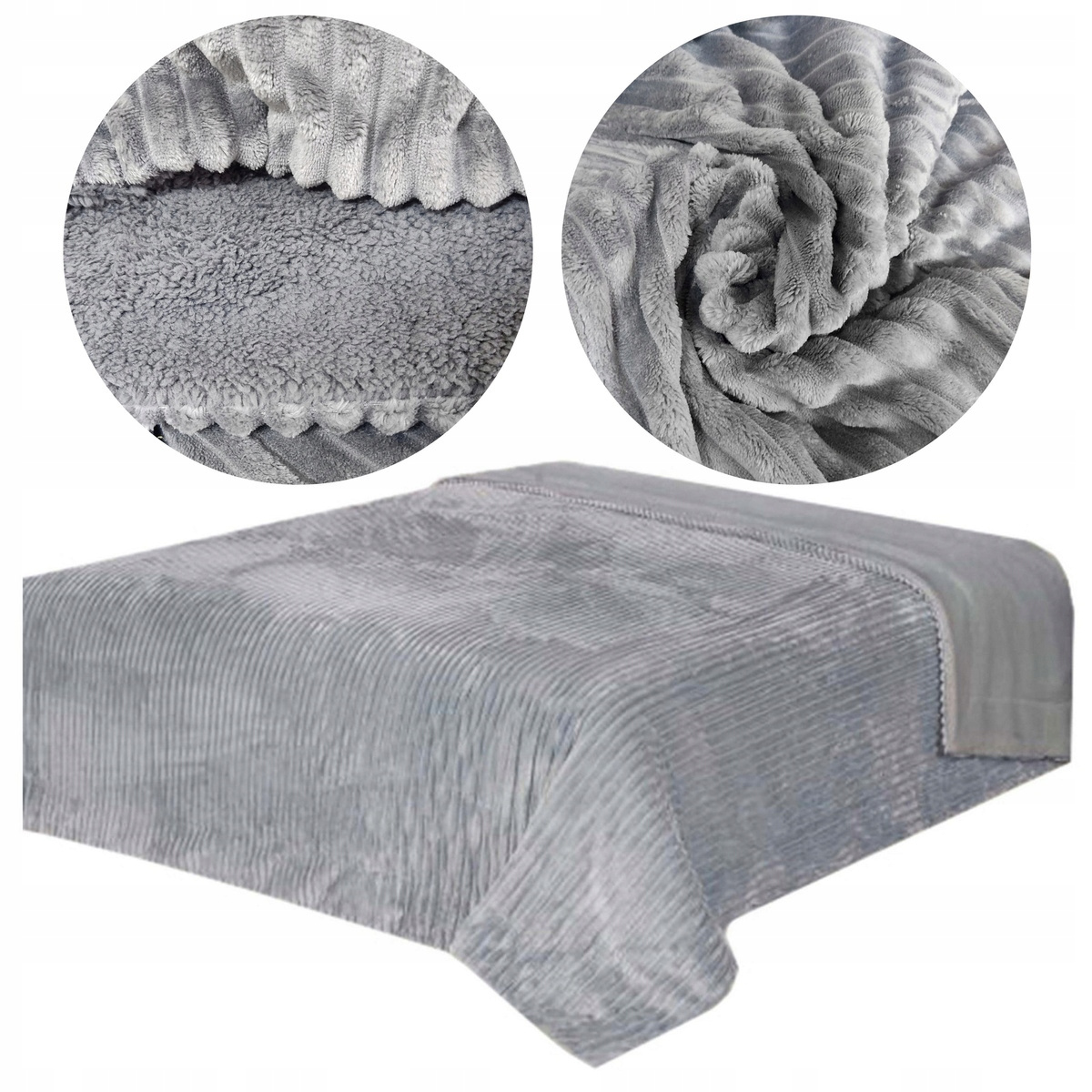 Narzuta Capri Mesa dwustronny design w prążki