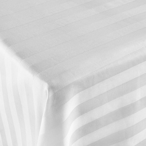 Prześcieradło 220 x 260 Satyna Bambus STRIPE WHITE