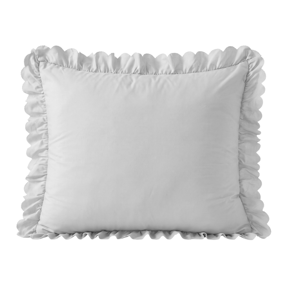 Poszewka Luxury Jowita szara poszewka z falbaną 50x60 cm
