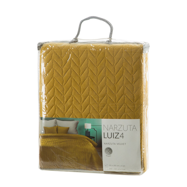 Narzuta 170 x 210 Pikowana Velvet Luiz4 Musztar