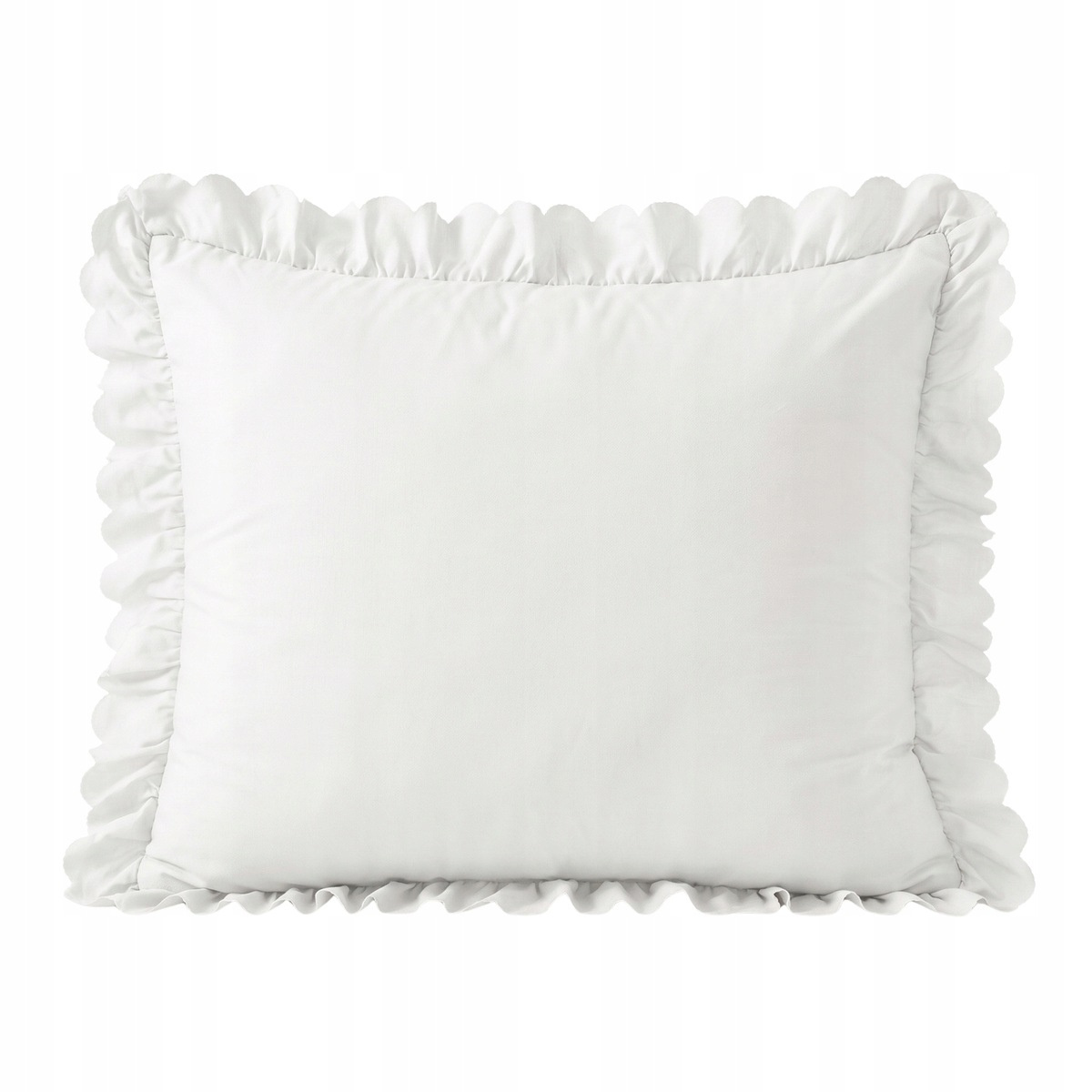Poszewka z falbaną Luxury Jowita w kolorze białym 50x60 cm