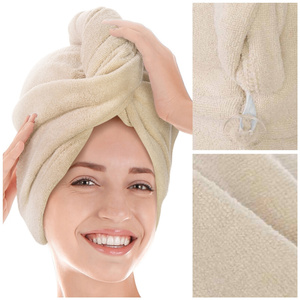 Turban 63 x 24 Ręcznik Active Mikrofibra Beżowy