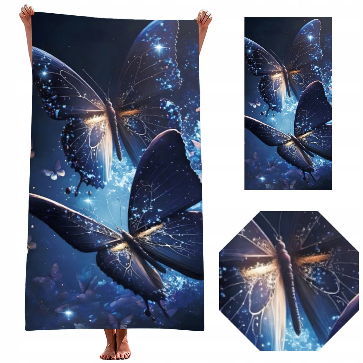 Ręcznik plażowy Holiday magiczny wzór w motyle