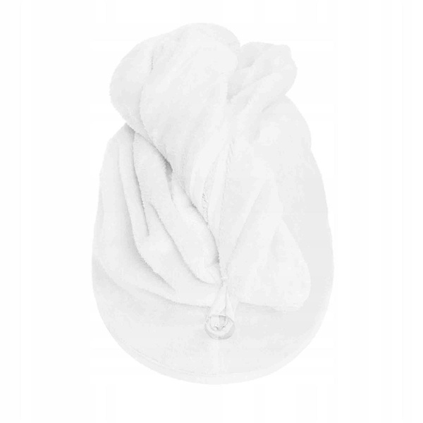 Turban 60 x 24 Ręcznik Welur Bawełna Biały