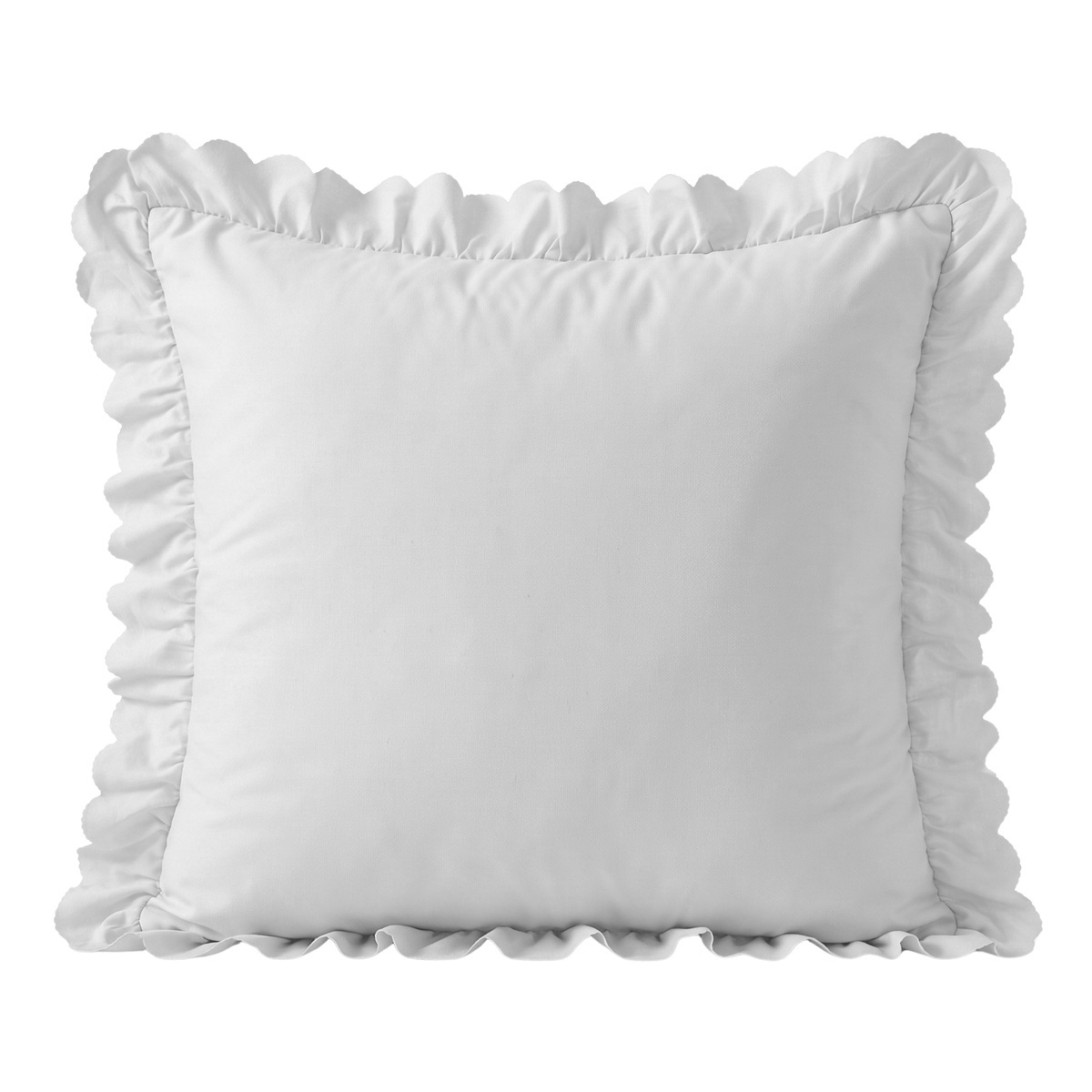 Poszewka Luxury Jowita szara 70x80 cm z falbaną