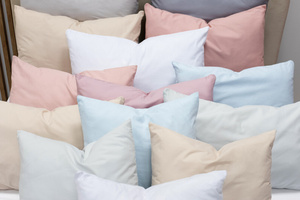 Cotton pillowcase 45 x 45 Uniform Ola White White