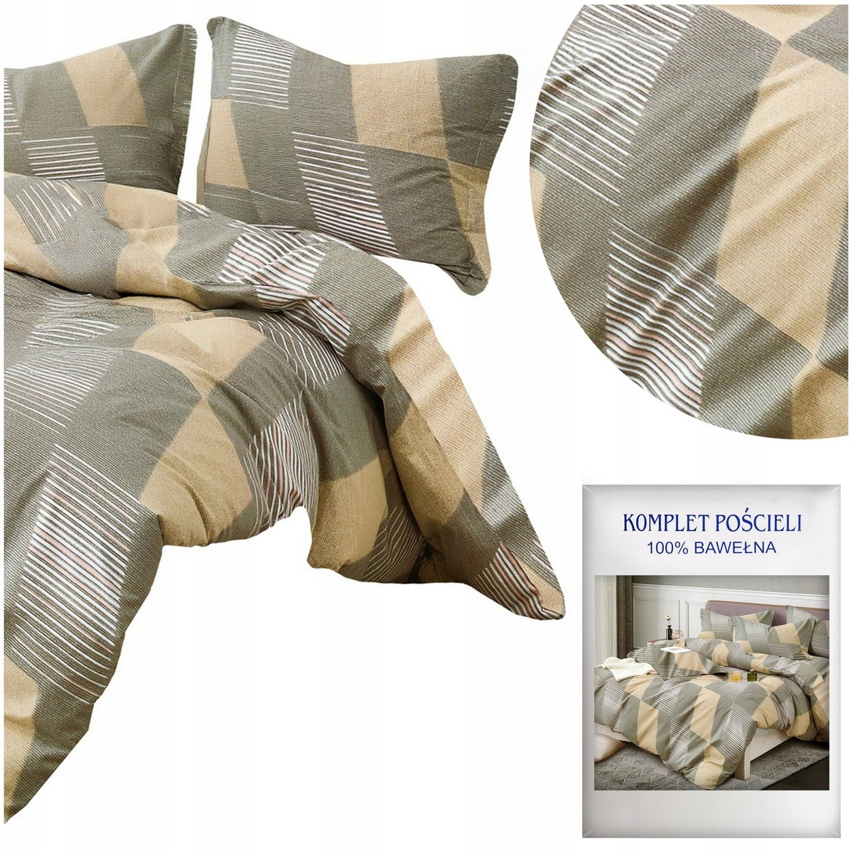 Pościel satyna bawełniana AIDA 200x220 – elegancki połysk i naturalny materiał