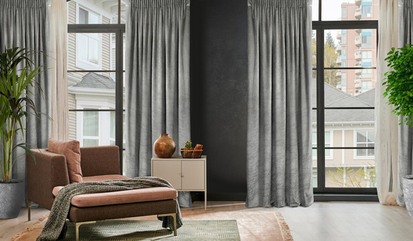 Zasłona 140 x 270 Dekoracyjna Velvet Rivia Popiel