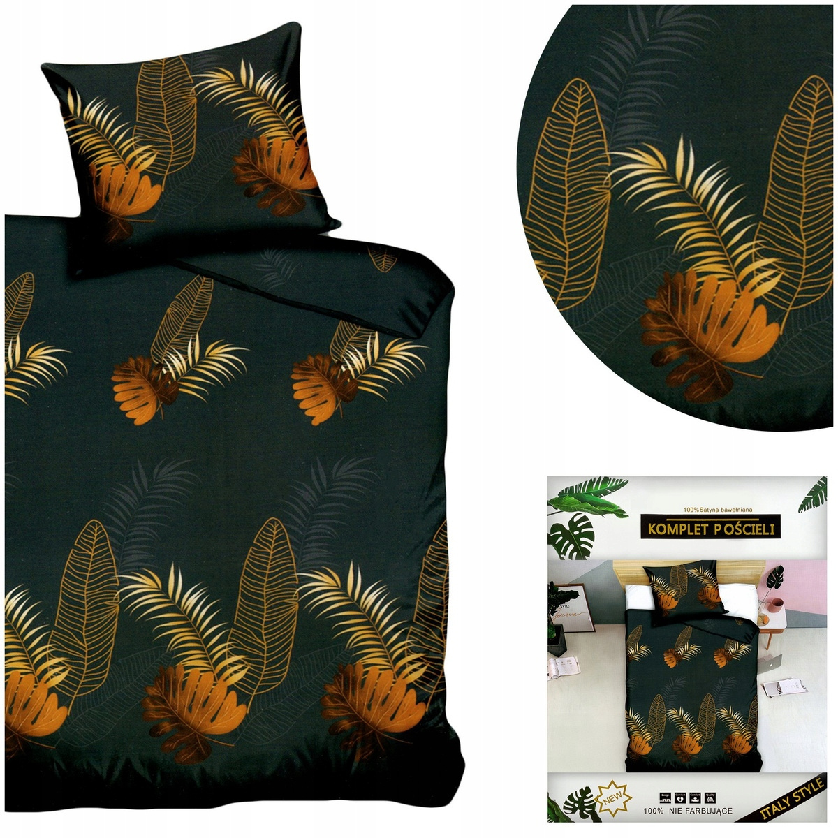 Pościel bawełniana Dalwin – elegancja i botaniczny wzór