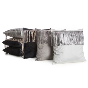 45 x 45 Decorative Velvet Pillowcase Jasper Silver