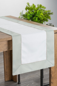 Bieżnik 40 x 180 Dekoracyjny Sylvia Natural+Oliwka