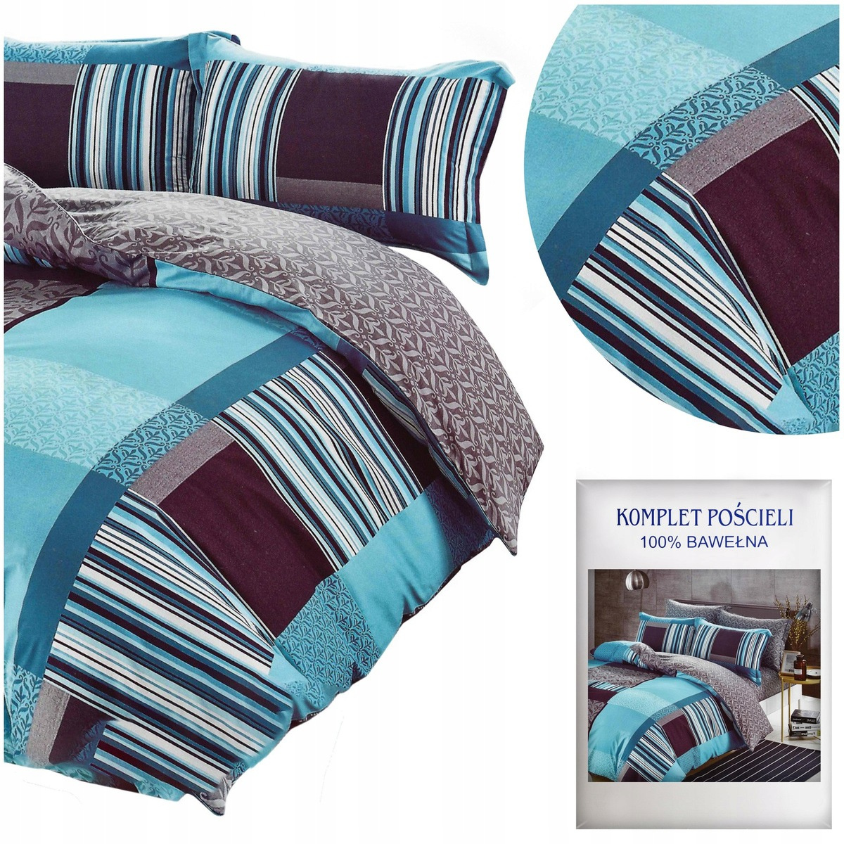 Pościel satyna bawełniana dwustronna A1030 – naturalny skład i elegancki design