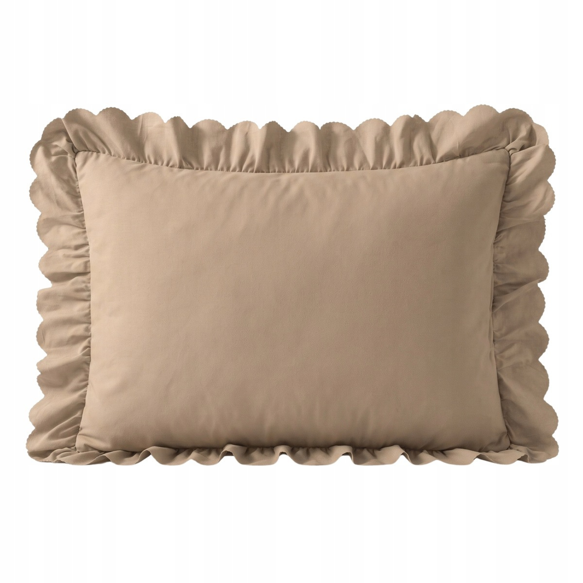 Poszewka Luxury Jowita beżowa z falbaną 40x60 cm