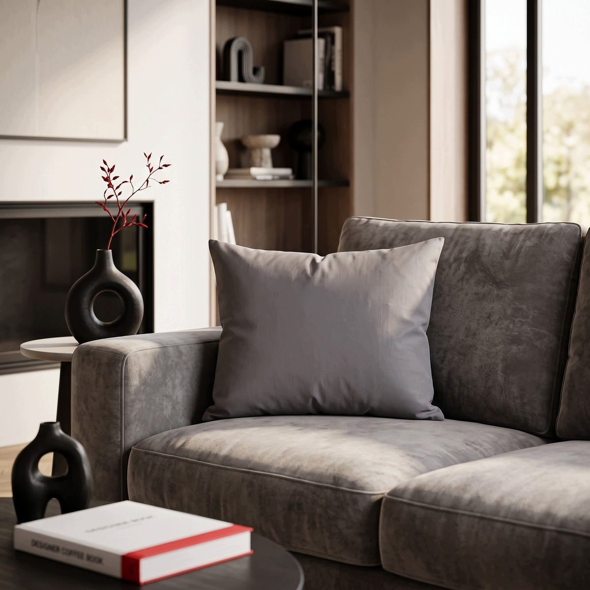 Poszewka Daniela Classic grafit – ujęcie materiału pościelowego