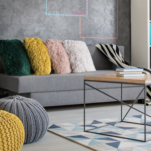 Shaggy Celia Decorative Pillowcase 40 x 40 Navy Blue