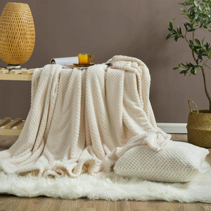 Blanket 200 x 220 Microfiber Jacquard Monte Cream
