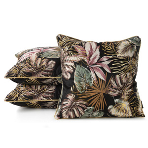 Poszewka 45 x 45 Dekoracyjna Maroko Czarny+Złoty