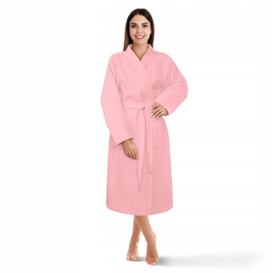 Kimono Robe Gofer Cotton Unisex XS Powder