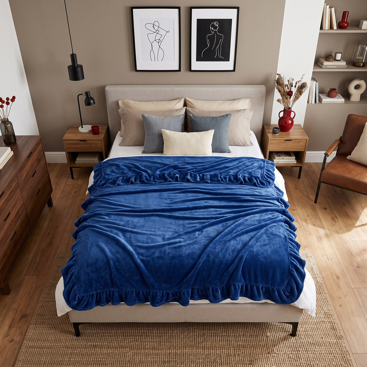 Koc Ruffly 150x200 – komfortowy wypoczynek i elegancka dekoracja kanapy