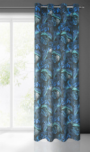 Zasłona Velvet Lazur 140 x 250 Przelotka Niebieski