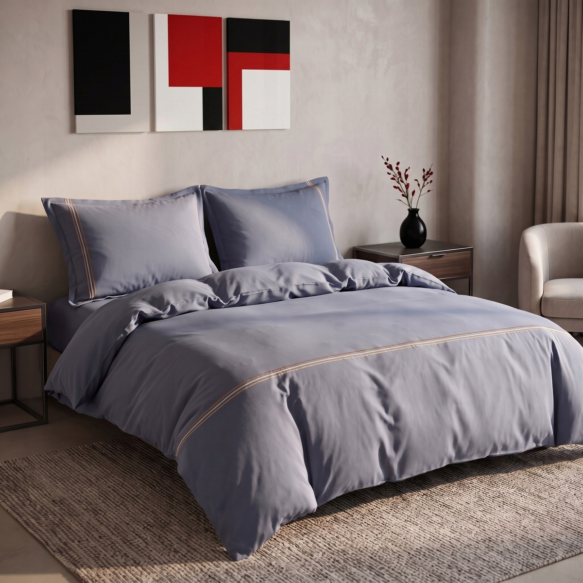 Pościel 160x200 Lumera elegancki ozdobny haft