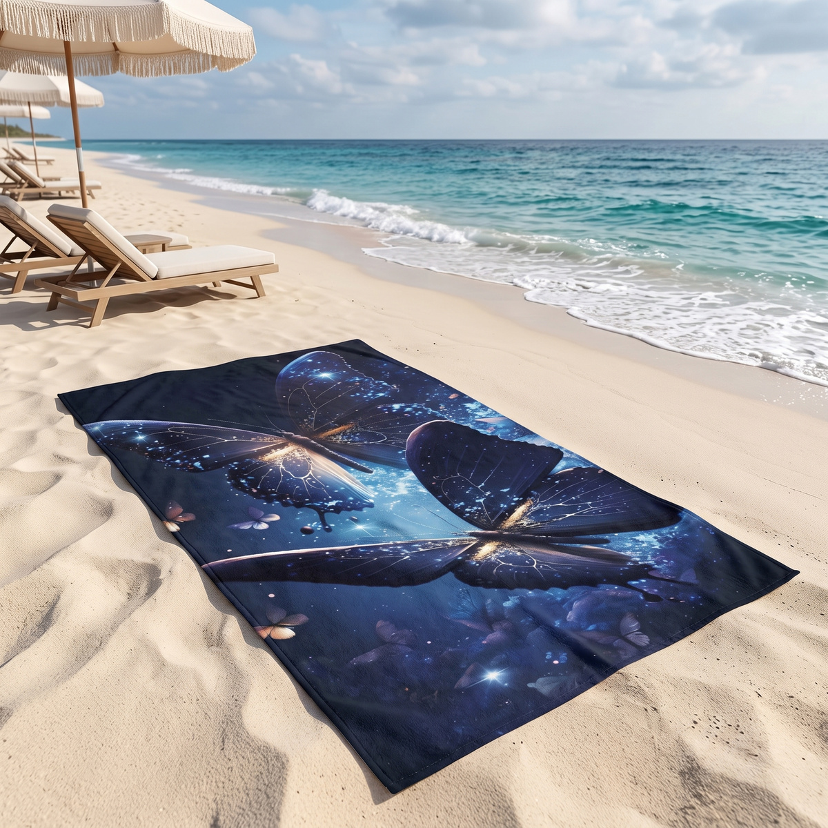 Ręcznik plażowy Holiday detale wykończenia