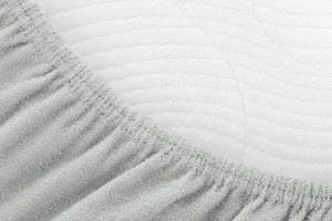 Terry sheet with elastic 155_D Ash 60x120