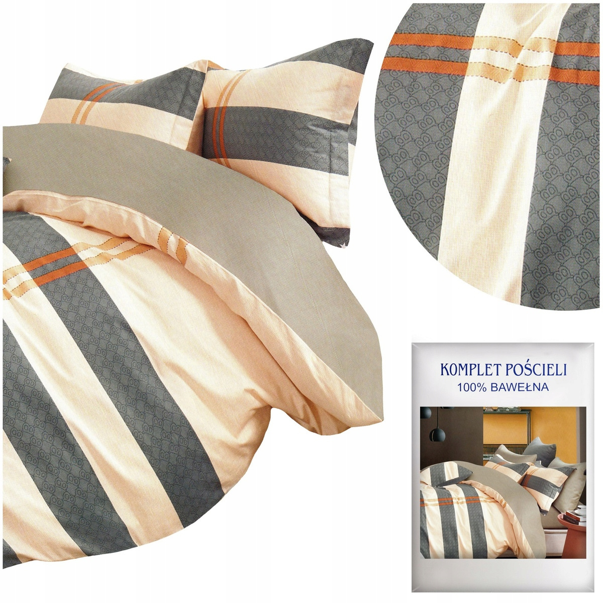 Pościel satynowa AIDA 160x200 naturalny skład i elegancki połysk