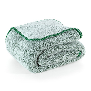 Blanket 170 x 210 Microfiber Lamb Koala Green+White