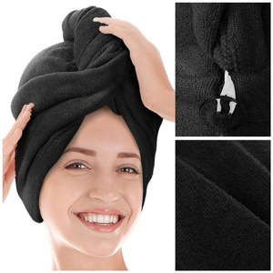 Turban 63 x 24 Ręcznik Active Mikrofibra Czarny