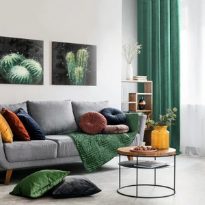 Narzuta 220 x 240 Dekoracyjna Welurowa Sofia Puder1