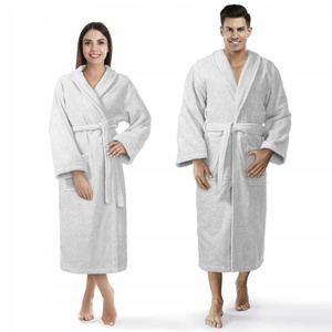 Szlafrok Hotelowy Bawełna Frotte Unisex XS Szary