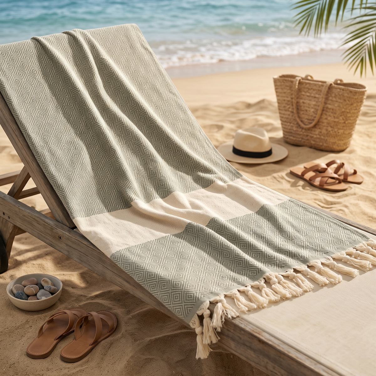 Ręcznik plażowy Peri Hamam Elmas – miękka struktura materiału
