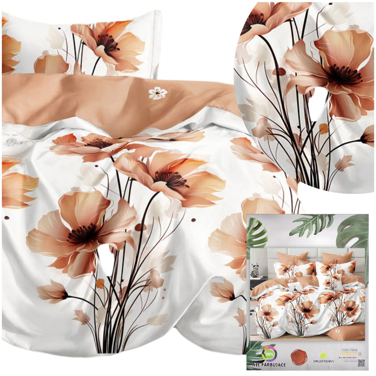 Pościel dwustronna Joana 140x200 – dwustronny design i uniwersalny styl