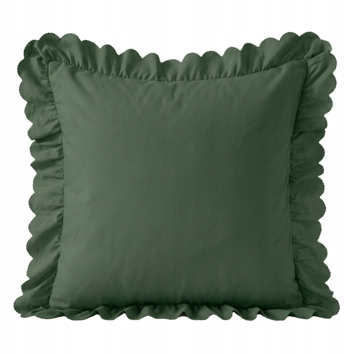 Poszewka Luxury Jowita 45x45 zielona z falbaną