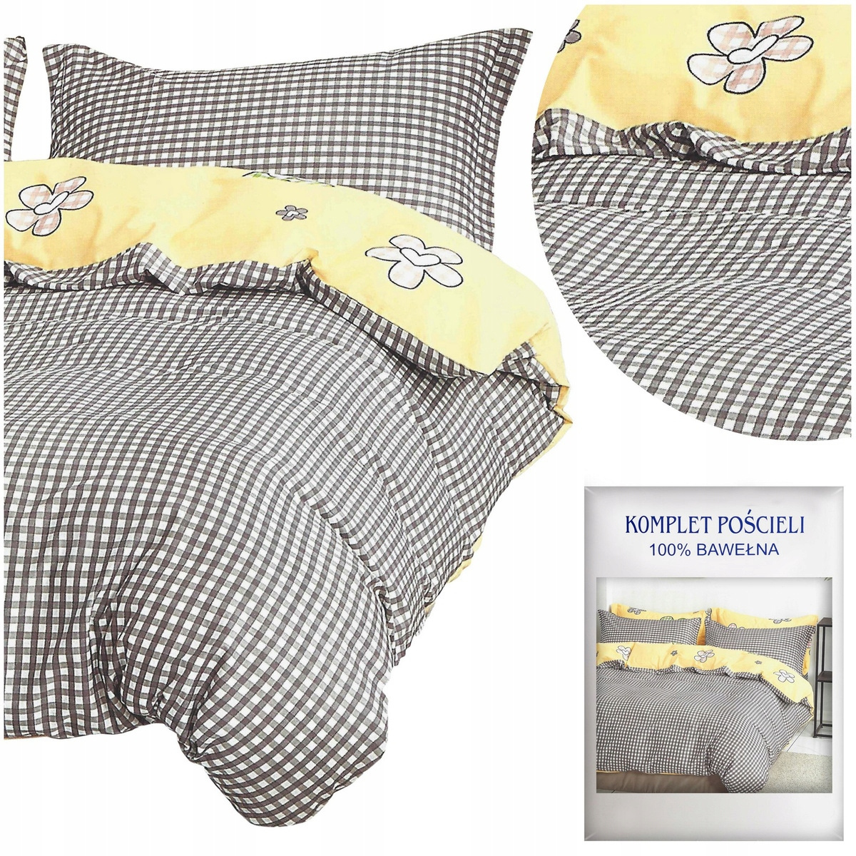 Pościel z satyny bawełnianej Aida 200x220 - satynowy splot i miękkość