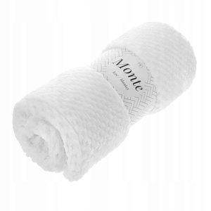 Blanket 70 x 150 Microfiber Jacquard Monte White