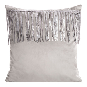 45 x 45 Decorative Velvet Pillowcase Jasper Silver