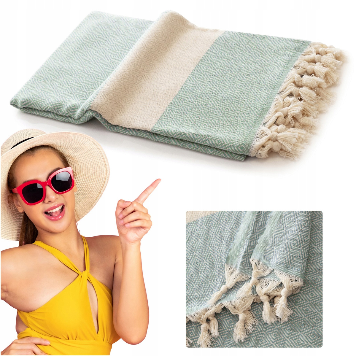 Ręcznik plażowy Peri Hamam Elmas – stylowy design boho